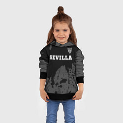 Толстовка-худи детская Sevilla sport на темном фоне посередине, цвет: 3D-черный — фото 2