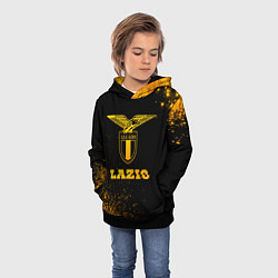 Толстовка-худи детская Lazio - gold gradient, цвет: 3D-черный — фото 2