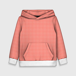 Детская толстовка Персиковый клетчатый