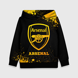 Толстовка-худи детская Arsenal - gold gradient, цвет: 3D-черный