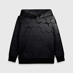 Толстовка-худи детская Камуфляж черных плит, цвет: 3D-черный