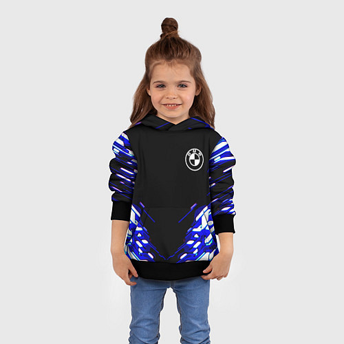Детская толстовка BMW sport неоновый спорт / 3D-Черный – фото 4