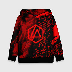 Толстовка-худи детская Linkin park red logo, цвет: 3D-черный