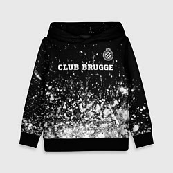 Толстовка-худи детская Club Brugge sport на темном фоне посередине, цвет: 3D-черный