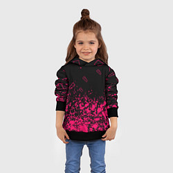 Толстовка-худи детская Fortnite розовый стиль геймер, цвет: 3D-черный — фото 2