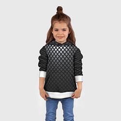 Толстовка-худи детская Доспехи из карбона, цвет: 3D-белый — фото 2