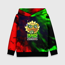 Толстовка-худи детская Plants vs zombies огненный градиент, цвет: 3D-черный