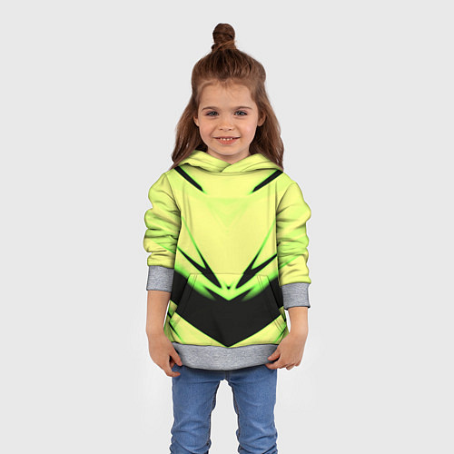 Детская толстовка Geometry stripes кислотный стиль / 3D-Меланж – фото 4