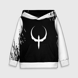 Толстовка-худи детская Quake штрихи красок, цвет: 3D-белый