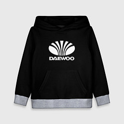 Толстовка-худи детская Daewoo white logo, цвет: 3D-меланж