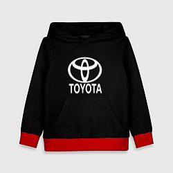 Толстовка-худи детская Toyota white logo, цвет: 3D-красный