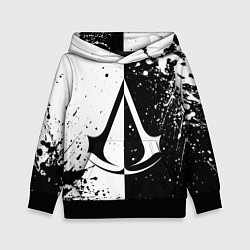 Толстовка-худи детская Assasins Creed - black and white, цвет: 3D-черный