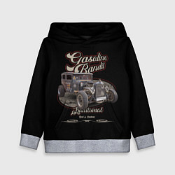 Толстовка-худи детская Традиционный хотрод в стиле rat, цвет: 3D-меланж