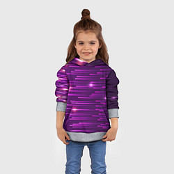 Толстовка-худи детская Светящиеся неоновые лучи, цвет: 3D-меланж — фото 2