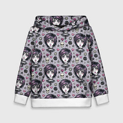 Толстовка-худи детская Эмо-стиль нулевых, цвет: 3D-белый