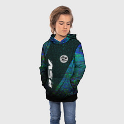 Толстовка-худи детская PSV glitch blue, цвет: 3D-черный — фото 2