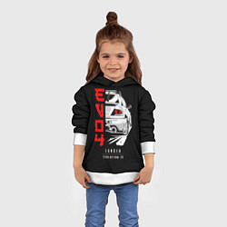 Толстовка-худи детская Mitsubishi Lancer - Evolution 4, цвет: 3D-белый — фото 2