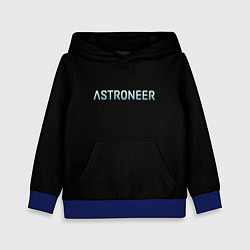 Толстовка-худи детская Astroneer logo, цвет: 3D-синий