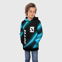 Толстовка-худи детская Dota неоновые лампы, цвет: 3D-черный — фото 2