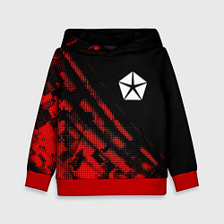 Толстовка-худи детская Jeep sport grunge, цвет: 3D-красный