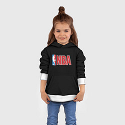 Толстовка-худи детская NBA logo, цвет: 3D-белый — фото 2