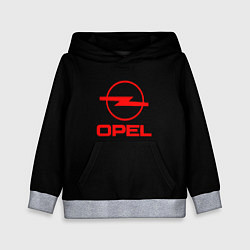 Толстовка-худи детская Opel red logo auto, цвет: 3D-меланж