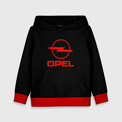 Толстовка-худи детская Opel red logo auto, цвет: 3D-красный