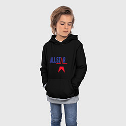 Толстовка-худи детская All stars logo, цвет: 3D-меланж — фото 2