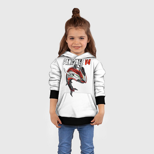 Детская толстовка Ducati Panigale V4 shark / 3D-Черный – фото 4