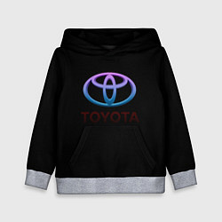 Толстовка-худи детская Toyota neon steel, цвет: 3D-меланж