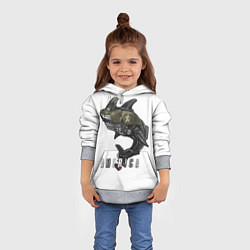 Толстовка-худи детская Мотоцикл акула, цвет: 3D-меланж — фото 2