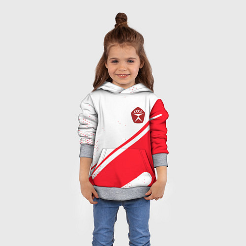 Детская толстовка СССР спортивный стиль и знак качества / 3D-Меланж – фото 4