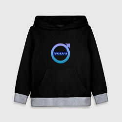 Толстовка-худи детская Volvo neon logo, цвет: 3D-меланж