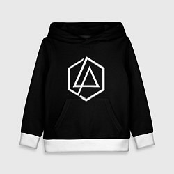 Толстовка-худи детская Linkin park logo white, цвет: 3D-белый