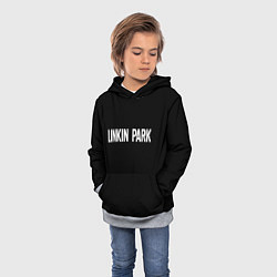 Толстовка-худи детская Linkin park rock white, цвет: 3D-меланж — фото 2