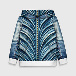 Детская толстовка Вышивка линий на джинсах