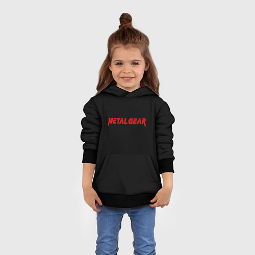 Детская толстовка Metal gear red logo / 3D-Черный – фото 4