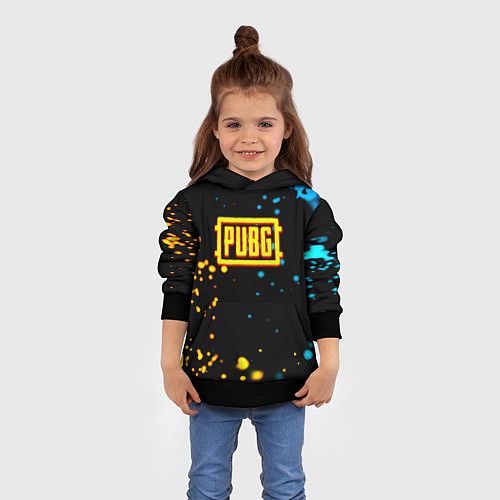Детская толстовка PUBG огненное лого / 3D-Черный – фото 4