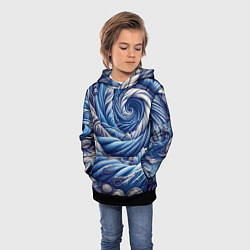 Толстовка-худи детская Denim funnel - fashion trend, цвет: 3D-черный — фото 2