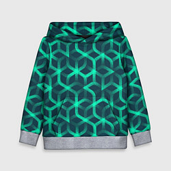 Толстовка-худи детская Современный замысловатый орнамент, цвет: 3D-меланж