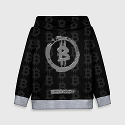 Толстовка-худи детская Биткоин - крипта, цвет: 3D-меланж