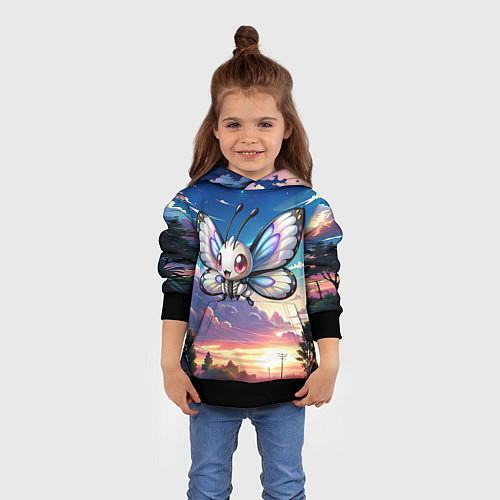 Детская толстовка Pokemon butterfree / 3D-Черный – фото 4