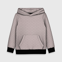 Толстовка-худи детская Узор - сетка соты, цвет: 3D-черный