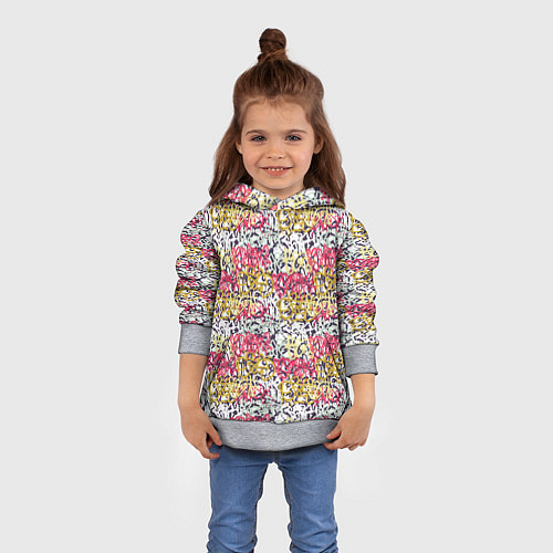 Детская толстовка Граффити с узорами / 3D-Меланж – фото 4