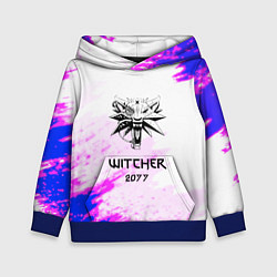 Толстовка-худи детская The Witcher colors neon, цвет: 3D-синий