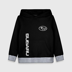 Толстовка-худи детская Subaru logo white, цвет: 3D-меланж