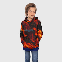 Толстовка-худи детская God of war fire steel, цвет: 3D-синий — фото 2