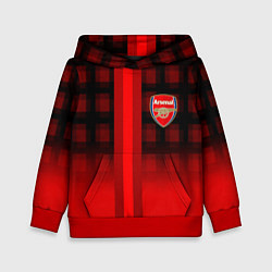 Толстовка-худи детская Arsenal fc sport geometry steel, цвет: 3D-красный