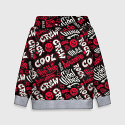 Толстовка-худи детская Крутая команда, цвет: 3D-меланж