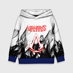 Толстовка-худи детская Assassins Creed огненное лого гейм, цвет: 3D-синий